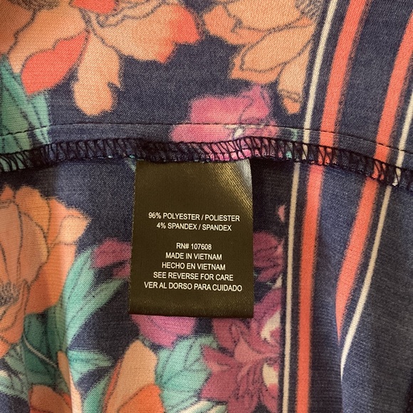 Navy Floral Dress - Picture 5 of 6